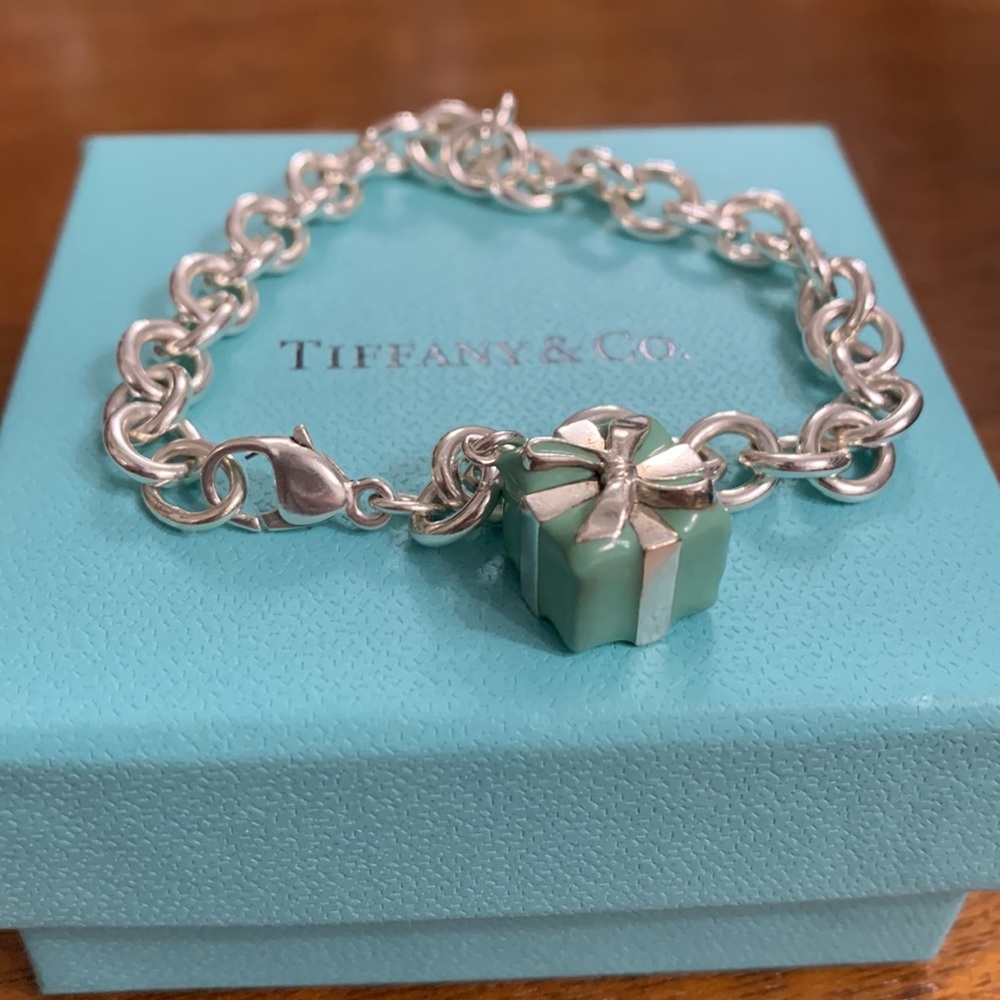 Tiffany & Co box charm with bracelet